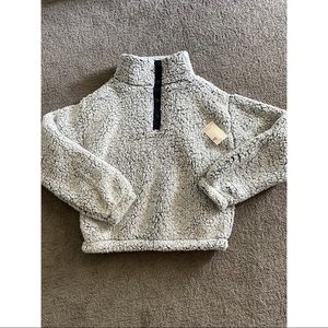 Navy and White Sherpa